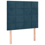 vidaXL Sommier à lattes de lit et matelas Bleu foncé 120x200cm Velours