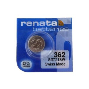 Blister de 1 Pile bouton oxyde argent X362 SR721SW RENATA