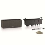 LECHUZA Jardinière BALCONERA Stone 50 ALL-IN-ONE Noir