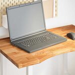 vidaXL Dessus de bureau marron clair bois chêne massif rectangulaire