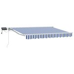 vidaXL Cadre de store manuel avec LEDs Bleu et Blanc 2 5 x 2 m