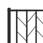 vidaXL Cadre de lit métal sans matelas avec tête de lit noir 100x200cm