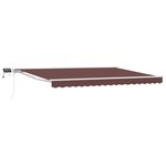 vidaXL Cadre de store manuel avec LEDs Marron et blanc 4 5 × 3 5 m