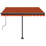 vidaXL Auvent manuel rétractable sur pied 350x250 cm Orange et marron