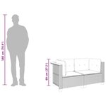 vidaXL Canapés d'angle de jardin et coussins 2Pièces beige résine tressée