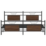 vidaXL Cadre de lit en métal sans matelas chêne marron 160x200 cm