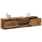 vidaXL Meuble TV Bois ancien 165 x 34 x 40 cm Bois d'ingénierie