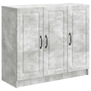 vidaXL Buffet Gris béton 89 x 34 5 x 77 cm Bois d'ingénierie