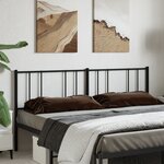 vidaXL Tête de lit métal noir 200 cm