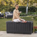 Keter Boîte de rangement de jardin Kentwood 350 L Anthracite