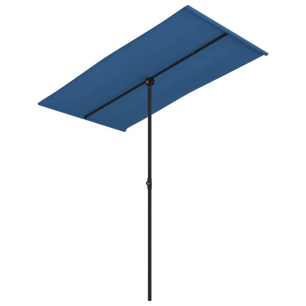 vidaXL Parasol de jardin avec mât en aluminium 180x110 cm Bleu azuré