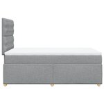 vidaXL Sommier à lattes de lit et matelas gris clair 120x190 cm tissu