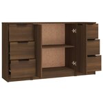 vidaXL Buffets 3 Pièces Chêne marron Bois d'ingénierie