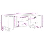 vidaXL Meuble TV   105 x 33 5 x 46 cm  fait en bois de mangue massif.