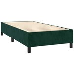 vidaXL Sommier à lattes de lit matelas LED Vert foncé 90x200cm Velours