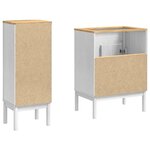 vidaXL Ensemble de mobilier de salle de bain FLORO 2 Pièces Blanc