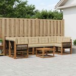 vidaXL Ensemble de canapés d'extérieur 8 Pièces Naturel et Beige