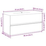 vidaXL Armoire lavabo avec bassin intégré chêne artisanal