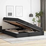 vidaXL Lit avec rangement et matelas avec matelas Noir 160 x 200 cm
