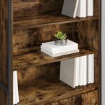 vidaXL Armoires Hautes 2 Pièces Chêne Fumé 60 x 36 x 300 cm