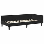 vidaXL Cadre de lit d'angle avec matelas Autre 2 Pièces Noir Velours