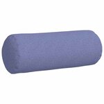 vidaXL Coussins d'accent 2 Pièces Bleu denim Ø 25 x 70 cm tissu
