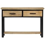 vidaXL Table console 110x30x75 cm bois de manguier massif brut