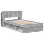 vidaXL Cadre de lit avec rangement Sonoma gris 75 x 190 cm