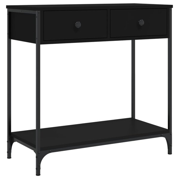 vidaXL Table console noir 75x34 5x75 cm bois d'ingénierie