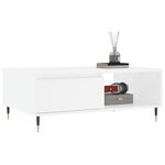 vidaXL Table basse blanc 90x60x35 cm bois d'ingénierie