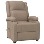 vidaXL Fauteuil de massage Cappuccino Similicuir