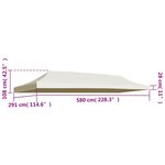 vidaXL Toit de tente de réception 3 x 6 m Crème