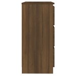 vidaXL Buffet Chêne marron 60x35x76 cm Bois d'ingénierie
