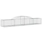 vidaXL Paniers à gabions arqués 4 Pièces 300x50x40/60 cm fer galvanisé