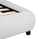 vidaXL Cadre de lit avec LED sans matelas blanc 180x200 cm