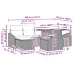 vidaXL Ensemble de salle à manger pour jardin 7 Pièces Noir et Sarcelle