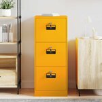 vidaXL Cabinet de Dossier Jaune moutarde 44 x 50 x 106.5 cm