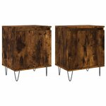 vidaXL Tables de chevet 2 Pièces chêne fumé 40x30x50 cm bois d'ingénierie