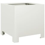 vidaXL Jardinières 2 Pièces blanc 30x30x30 cm acier