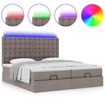 VidaXL Cadre de lit ottoman avec matelas taupe 160x200 cm tissu