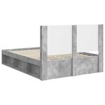 vidaXL Cadre de lit avec rangement et tête de lit Gris béton
