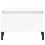 vidaXL Tables d'appoint 2Pièces Blanc brillant 50x46x35cm Bois ingénierie