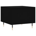 vidaXL Tables basses 2 Pièces noir 50x50x40 cm bois d'ingénierie