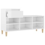 vidaXL Armoire à chaussure Blanc brillant 102x36x60 cm Bois ingénierie