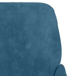 vidaXL Banc Bleu 108x79x79 cm Velours