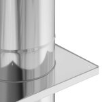 vidaXL Extension de Conduit Argent 25 x 25 x 65 cm Acier inoxydable