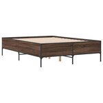 vidaXL Cadre de lit sans matelas chêne marron 140x200 cm