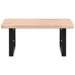 vidaXL Étagère de vasque murale acier et bois de chêne massif