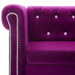 Vidaxl canapé d'angle revêtement en velours 199x142x72 cm violet