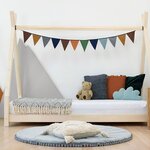 Lit tipi enfant NAKANA 90 x 180 vert sauge